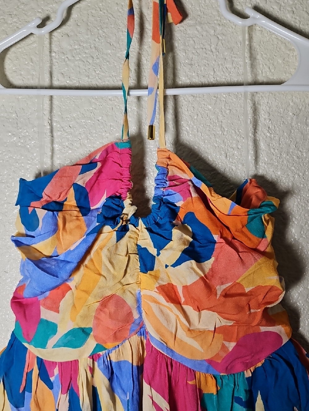 LA BLANCA Multicolor Halter Midi Dress - Vibrant Floral Print - Picture 6 of 10